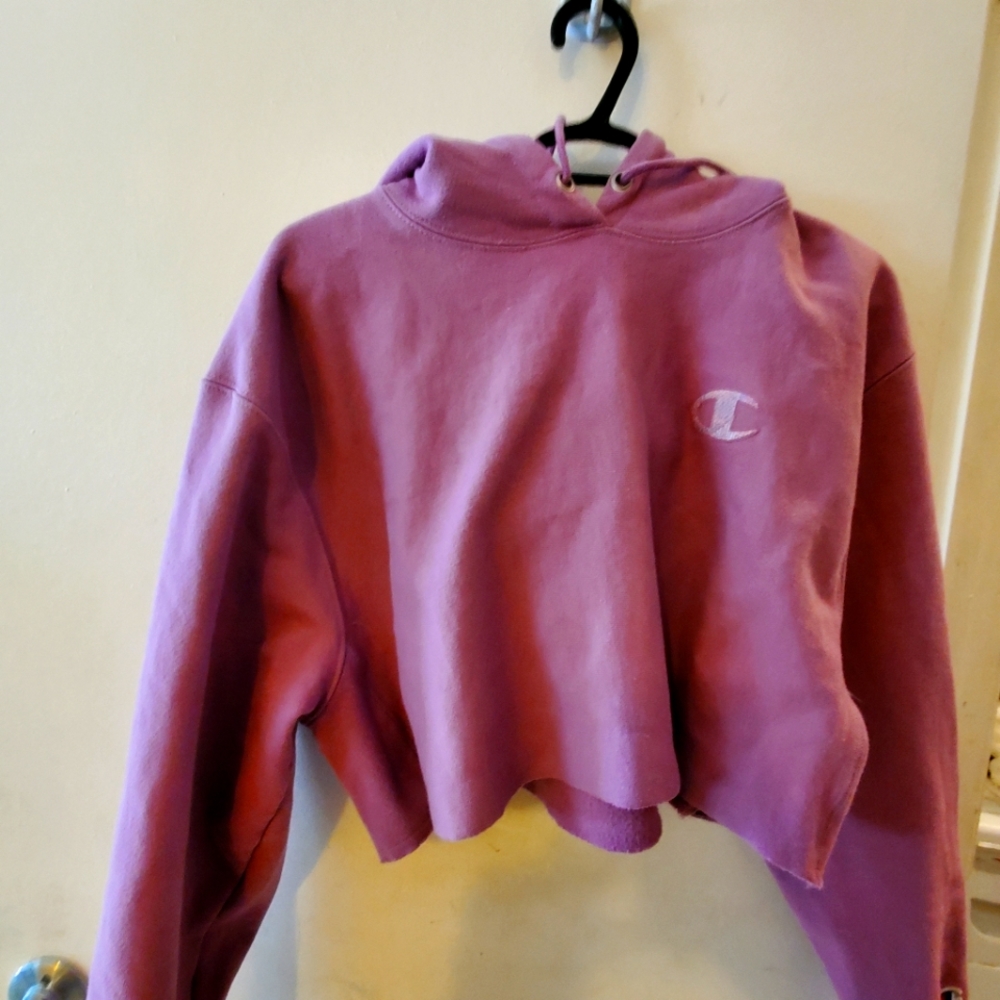Champion Hooded Crop Sweatshirt
